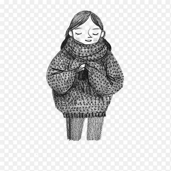 黑白女孩