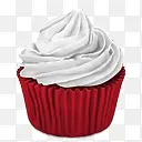 红色的蛋糕蛋糕cupcakes-icons