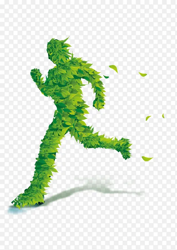 奔跑的人  绿叶  领跑者