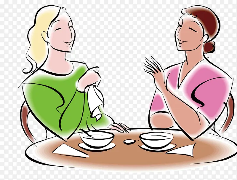 聊天的女人矢量PNG图片素材下载_图片编号8906371-PNG素材网