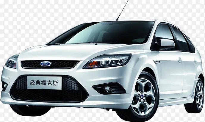 白色卡通设计夏日汽车