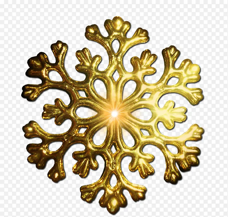 金色闪亮雪花