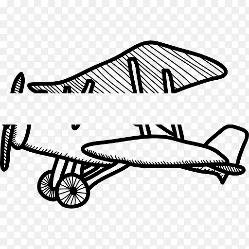小的老式飞机图标