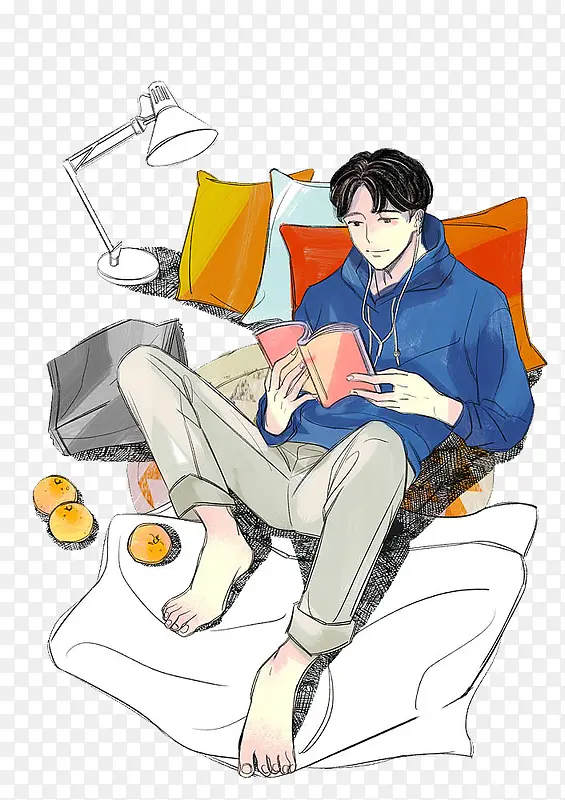 动画风格放松心情享受假日PNG图片素材下载_图片编号8909470-PNG素材网
