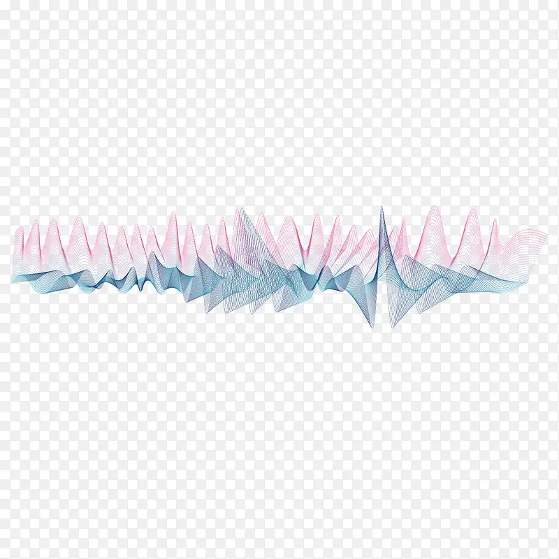 矢量声音波纹双色波动