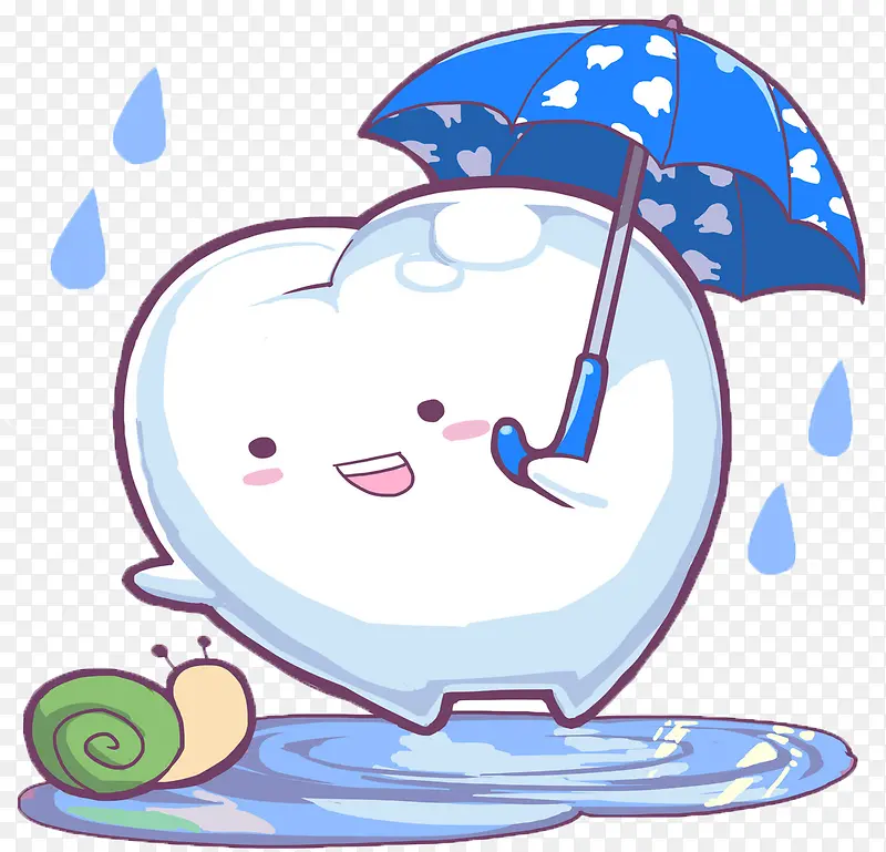 卡通牙齿画