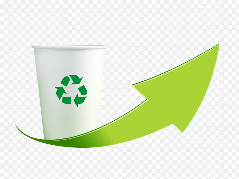 绿色回收纸杯素材