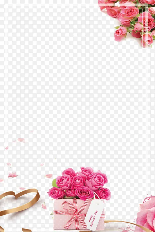 红色浪漫玫瑰装饰边框