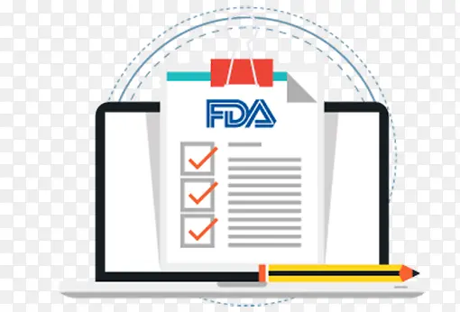 灰白简洁食品安全FDA认证标志