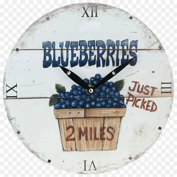 水果木箱底纹钟表贴纸图案