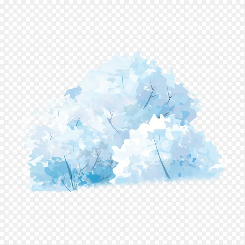蓝色雪花植物灌木