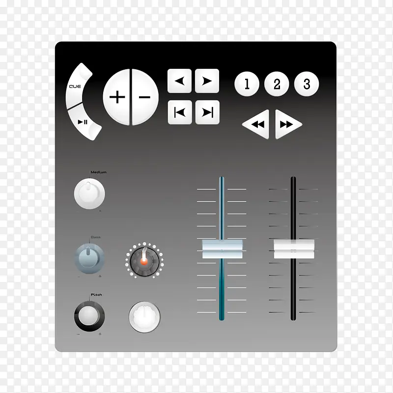 鼠绘矢量调音台界面
