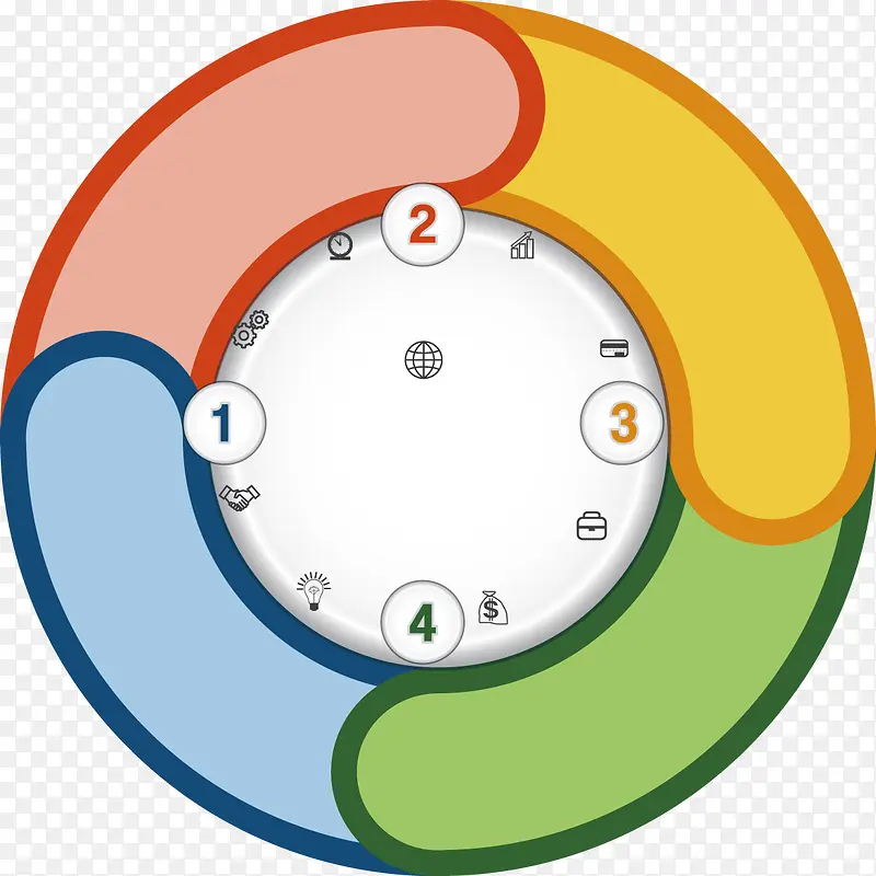 矢量创意设计圆环连接目录图