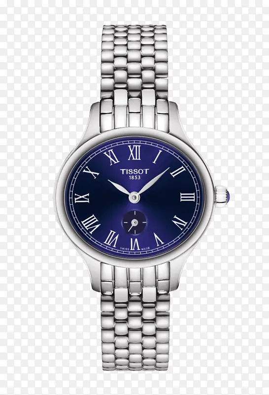 蓝紫色天梭女表腕表手表