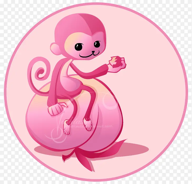 粉色小猴