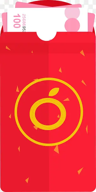 红包中的一百元卡通PNG图片素材下载_图片编号8922654-PNG素材网
