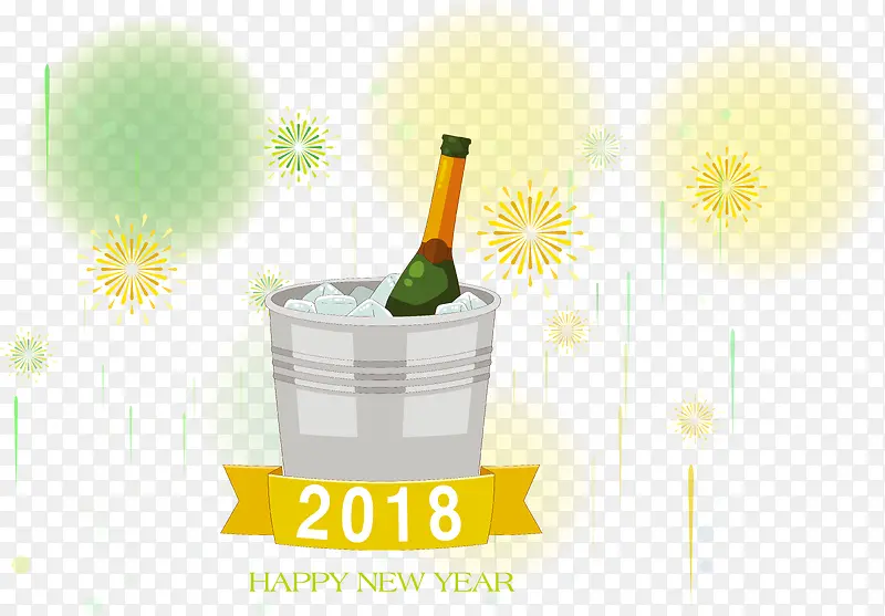 2018新年跨年庆祝矢量庆贺