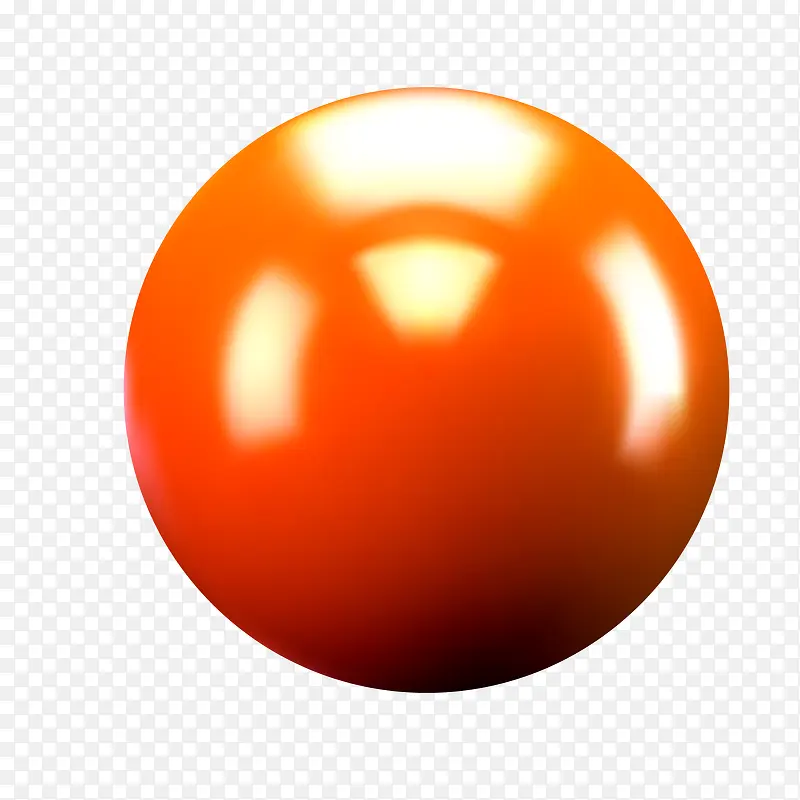 3D立体橙色彩球
