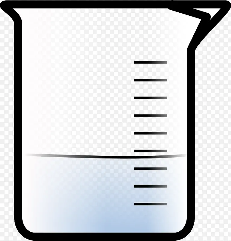 卡通刻度化学实验器材实验杯