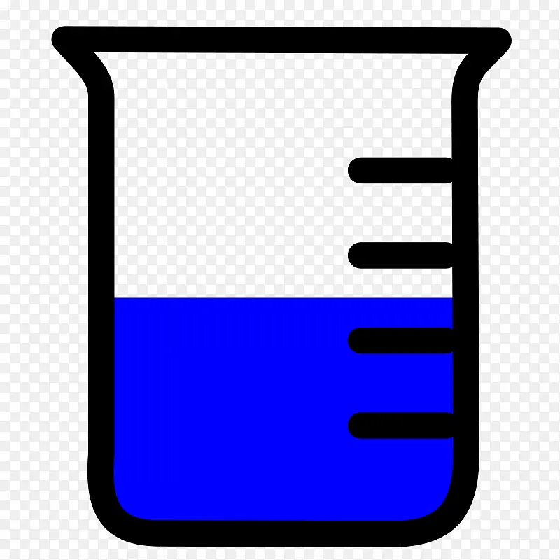 卡通液体化学实验器材实验杯