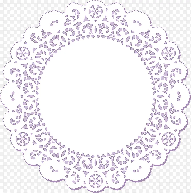 紫色花边圆圈