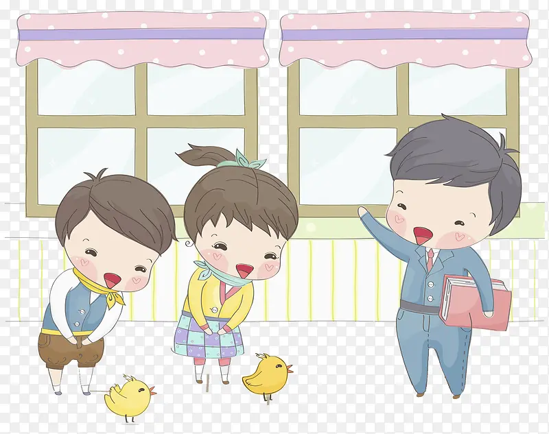 向老师问好的学生PNG图片素材下载_图片编号8930367-PNG素材网