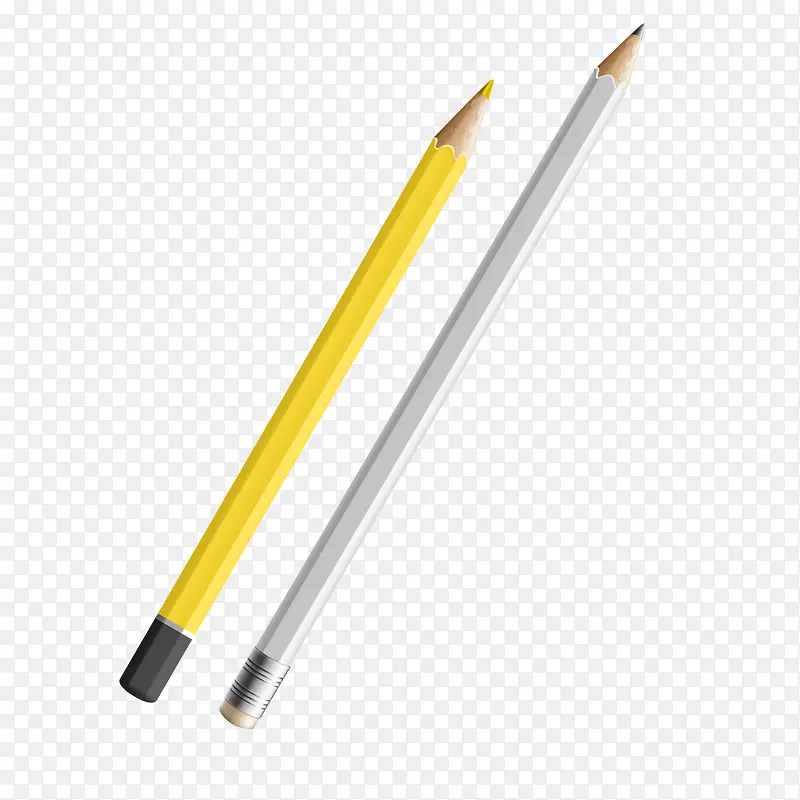 彩色绘画铅笔和普通铅笔