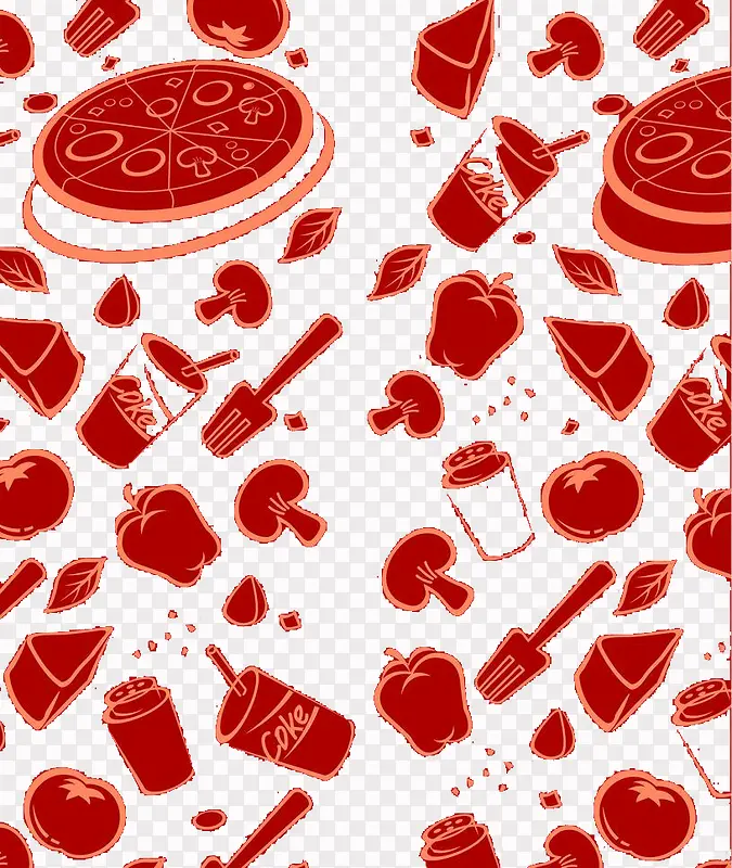 红色快餐背景图