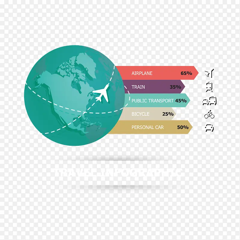 矢量全球旅游信息图