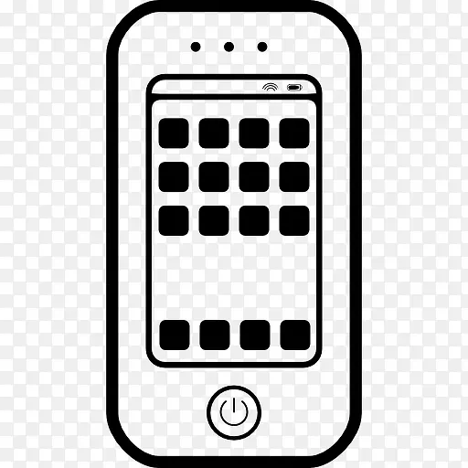 手机屏幕上的按钮图标