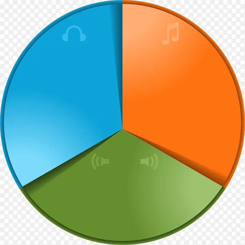 质感三块饼图标签PNG图片素材下载_图片编号8936072-PNG素材网