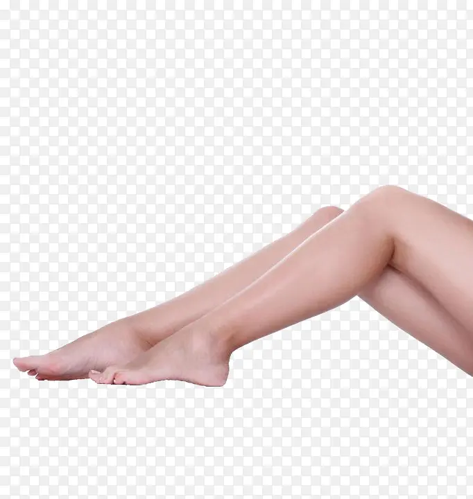 白人女性腿部特写侧面裸足