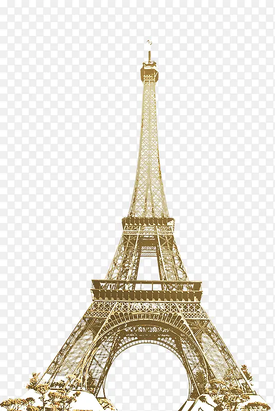 复古巴黎铁塔新婚庆典图片