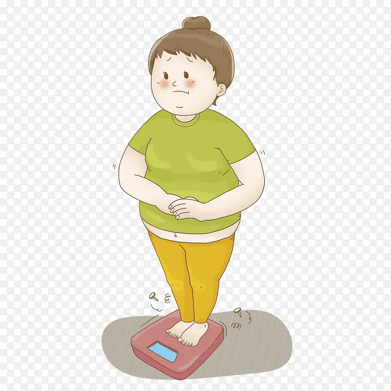胖女孩的苦恼PNGPNG图片素材下载_图片编号8938529-PNG素材网