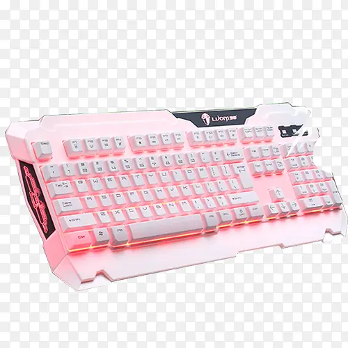 粉红色静音游戏电脑键盘
