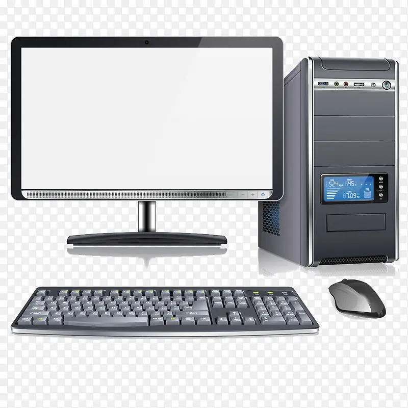 电脑主机箱和显示器键盘鼠标
