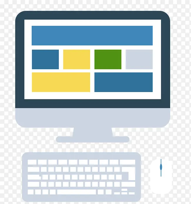 矢量电脑显示器键盘