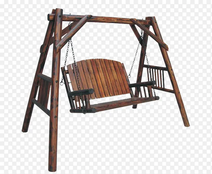 碳化木摇椅