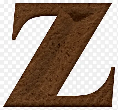 木头衬线体字母Z