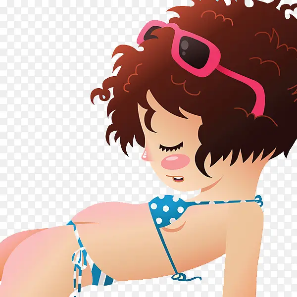 吃饱的美女睡觉图