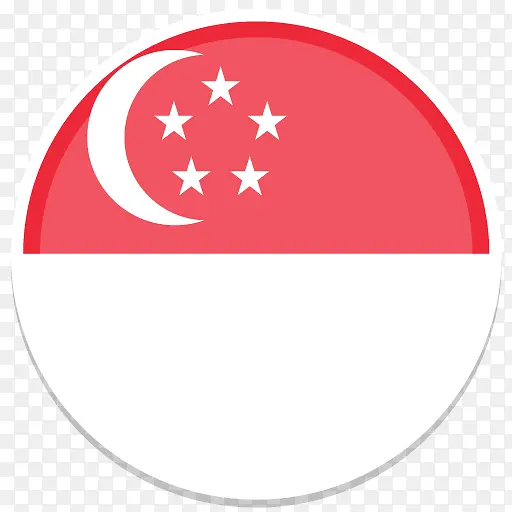 新加坡Flat-Round-World-Flag-icons
