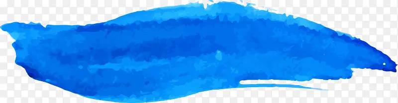 蓝色笔刷波浪线