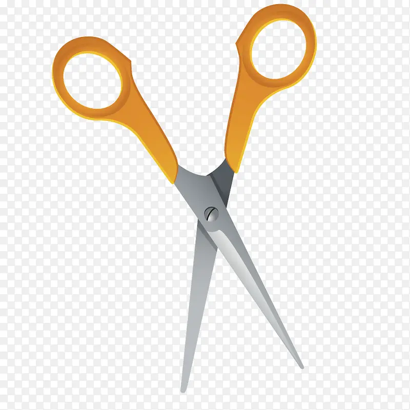 黄色金属剪刀美工工具