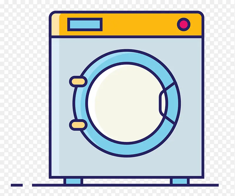 纯色卡通家用普通洗衣机