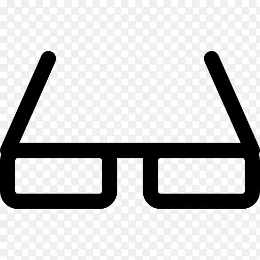 矩形眼镜形状图标