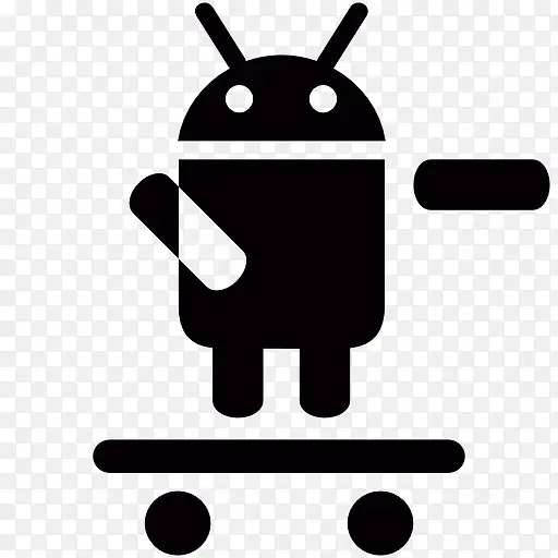 Android在滑板与Left Arm Raised 图标