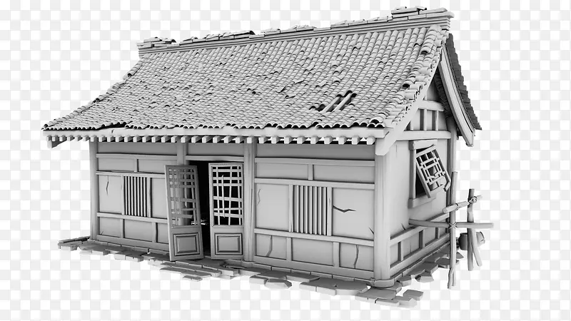 3D破旧房屋