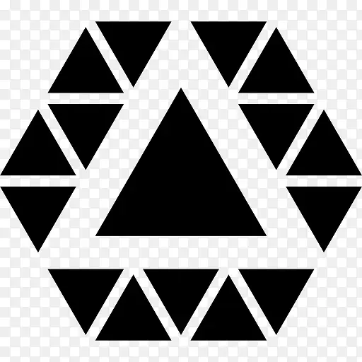 多个三角形内六角图标