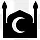 清真寺简单的黑色iphonemini图标