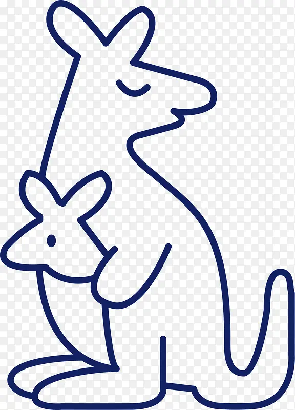 袋鼠Outline-Animal-icons
